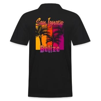 San Ignacio Belize - Männer Poloshirt - Schwarz - Hinten - Kai (181cm)