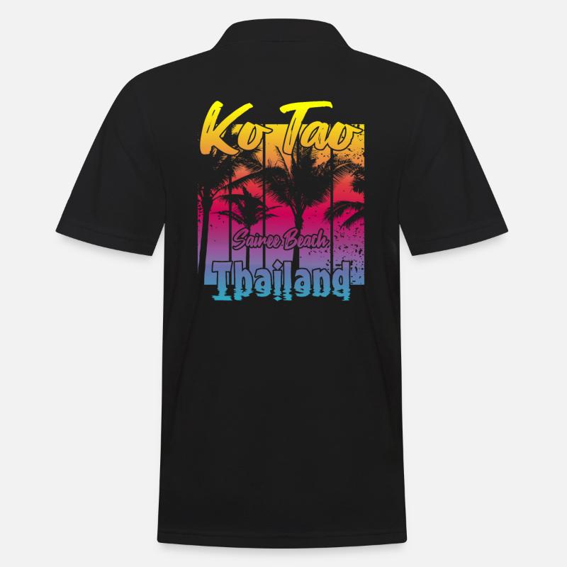 Ko Tao Sairee Beach Thaïlande - Polo Homme - noir
