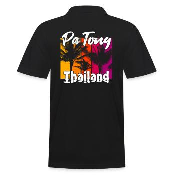 Patong Thailand - Männer Poloshirt - Schwarz - Hinten - Kai (181cm)
