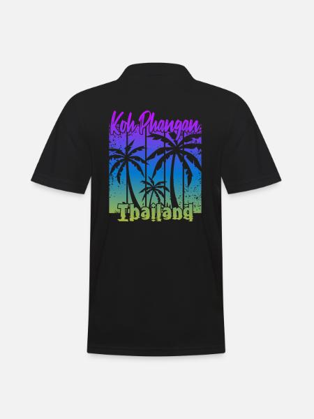 Koh Phangan Thailand - Männer Poloshirt - Schwarz
