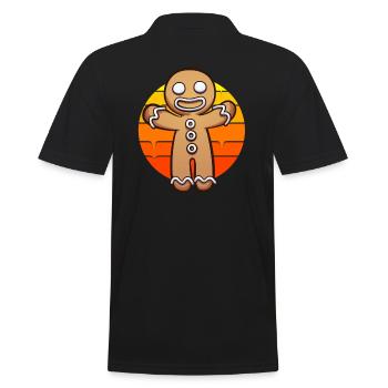 Gingerbread Man Coucher de soleil - Polo Homme - noir - Dos - Kai (181cm)