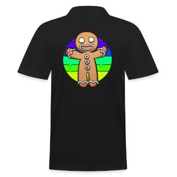 Gingerbread Man Coucher de soleil - Polo Homme - noir - Dos - Kai (181cm)