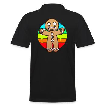 Gingerbread Man Coucher de soleil - Polo Homme - noir - Dos - Kai (181cm)
