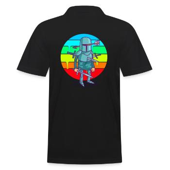 Cartoon Knight Sunset - Polo Homme - noir - Dos - Kai (181cm)