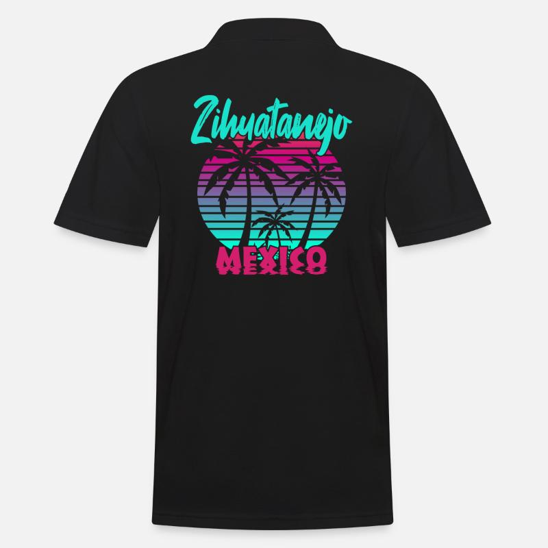 Zihuatanejo Mexico - Männer Poloshirt - Schwarz