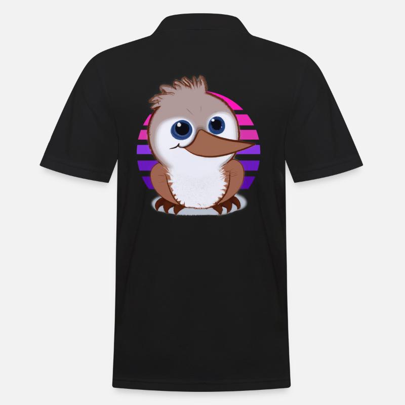 Kookaburra-tegning - Poloskjorte for menn - svart