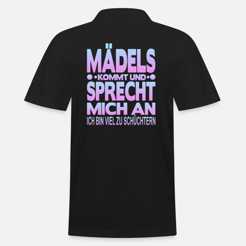 Ich bin Schüchtern - Männer Poloshirt - Schwarz