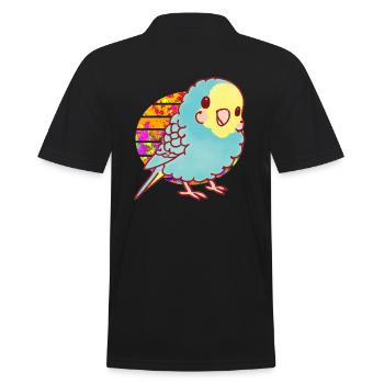 Perruche Kawaii - Polo Homme - noir - Dos - Kai (181cm)