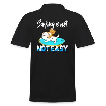 Le surf n’est pas facile - Polo Homme - noir - Dos - Kai (181cm)