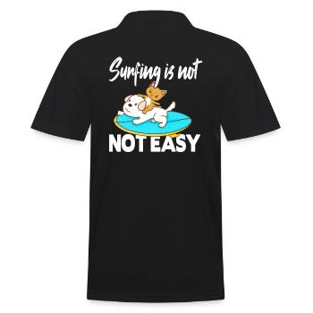 Le surf n’est pas facile - Polo Homme - noir - Dos - Kai (181cm)