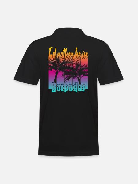 I'd rather be in Barbados - Men's Polo Shirt - black