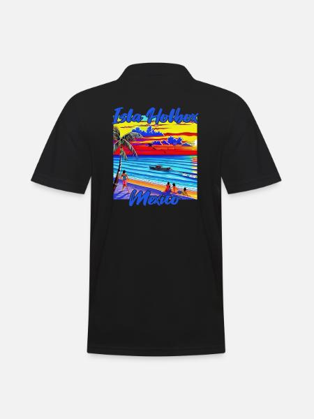 Isla Holbox Mexico - Men's Polo Shirt - black