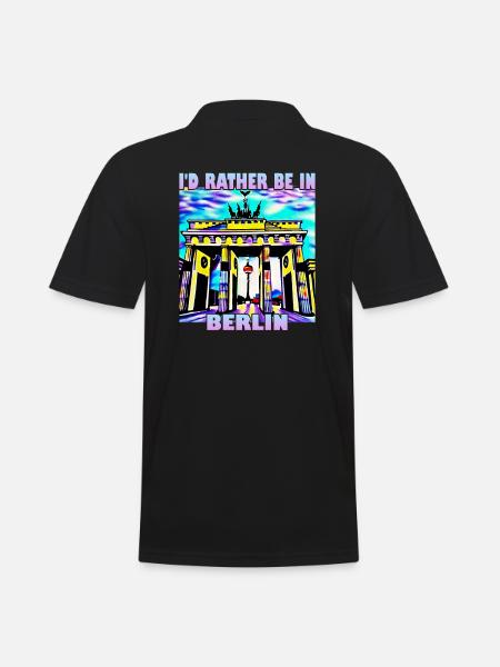 I'd rather be in Berlin - Men's Polo Shirt - black