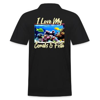 Salzwasseraquarium Korallen Fische - Männer Poloshirt - Schwarz - Hinten - Kai (181cm)