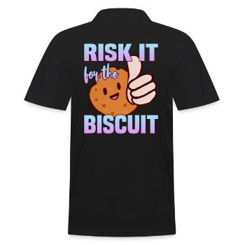 Risk it for the Biscuit - Men's Polo Shirt - black - Back - Kai (181cm)