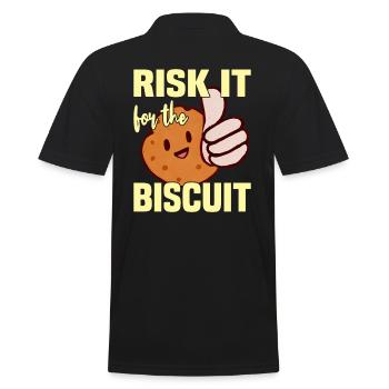 Risk it for the Biscuit - Men's Polo Shirt - black - Back - Kai (181cm)