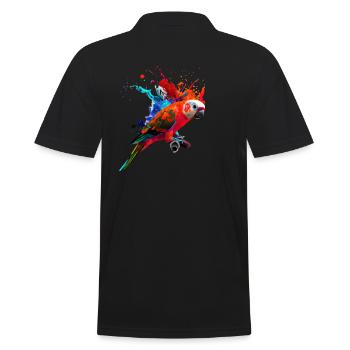 Parrot - Color explosion - Men's Polo Shirt - black - Back - Kai (181cm)