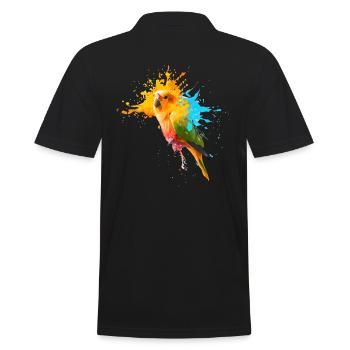 Parrot - Color explosion - Men's Polo Shirt - black - Back - Kai (181cm)