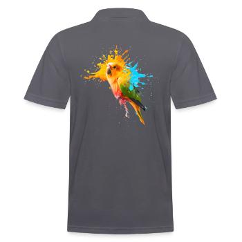 Parrot - Color explosion - Men's Polo Shirt - charcoal grey - Back - Nico (186cm)