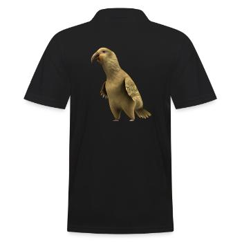 Kakapo - Der nachtaktive Papagei - Männer Poloshirt - Schwarz - Hinten - Kai (181cm)