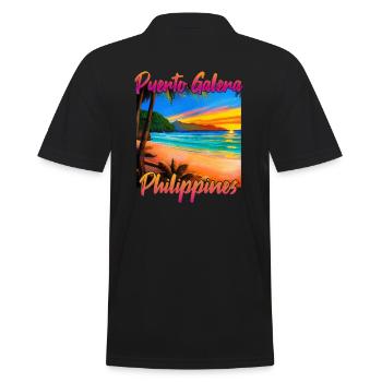 Coucher de soleil à Puerto Galera - Polo Homme - noir - Dos - Kai (181cm)