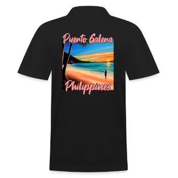 Coucher de soleil à Puerto Galera - Polo Homme - noir - Dos - Kai (181cm)