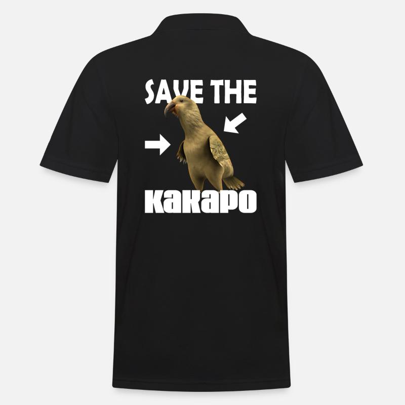 Rette den Kakapo - Männer Poloshirt - Schwarz