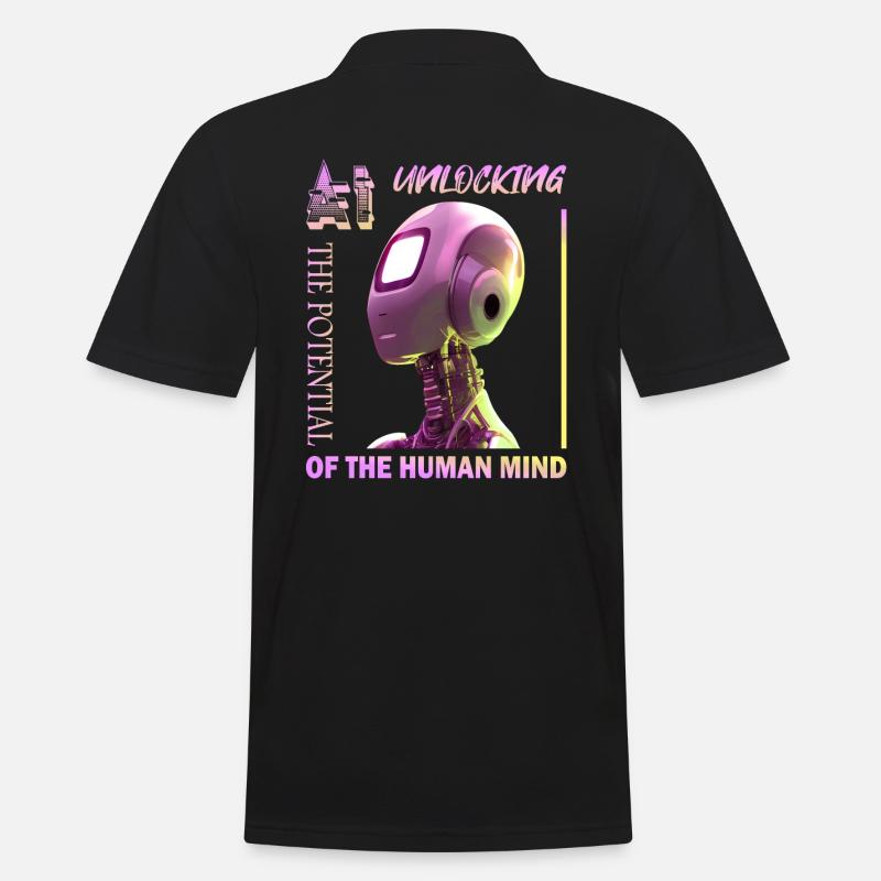 Unlocking Potential with AI - Männer Poloshirt - Schwarz