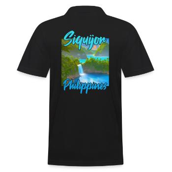 Siquijor Sonnenuntergang - Männer Poloshirt - Schwarz - Hinten - Kai (181cm)