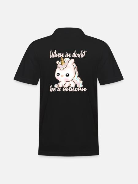 Sei immer ein Einhorn - Männer Poloshirt - Schwarz