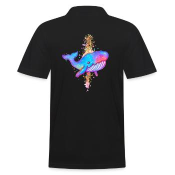 Baleine colorée dans l’océan - Polo Homme - noir - Dos - Kai (181cm)