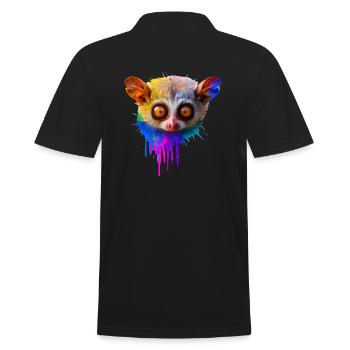 Tarsier Design - Männer Poloshirt - Schwarz - Hinten - Kai (181cm)
