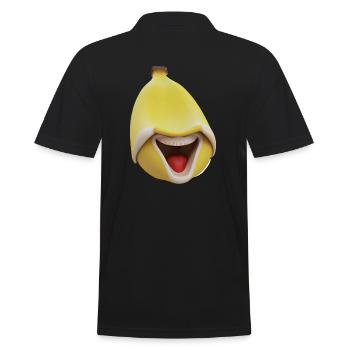 Funny banana laughs - Men's Polo Shirt - black - Back - Kai (181cm)