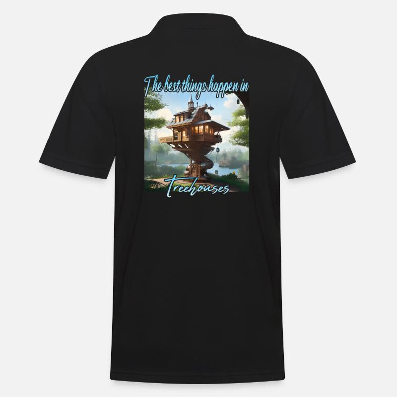 Baumhaus - Best Things Happen - Männer Poloshirt - Schwarz