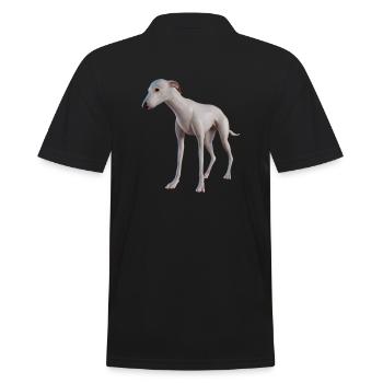Greyhound Hund - Männer Poloshirt - Schwarz - Hinten - Kai (181cm)
