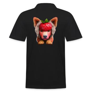 Chien fraise - Polo Homme - noir - Dos - Kai (181cm)