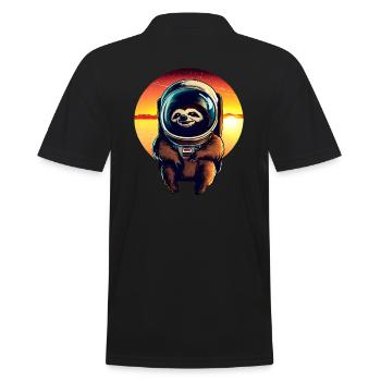 Plus paresseux dans l’espace au coucher du soleil - Polo Homme - noir - Dos - Kai (181cm)