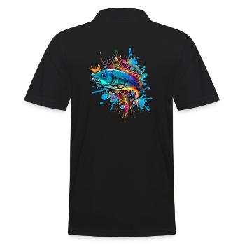Poisson coloré - Polo Homme - noir - Dos - Kai (181cm)