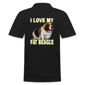 J’aime mon gros beagle - Polo Homme - noir - Dos - Kai (181cm)