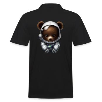 Ours en combinaison d’astronaute - Polo Homme - noir - Dos - Kai (181cm)