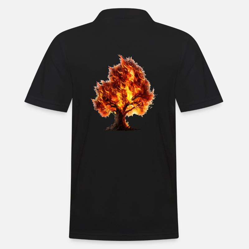 Arbre en feu - Polo Homme - noir