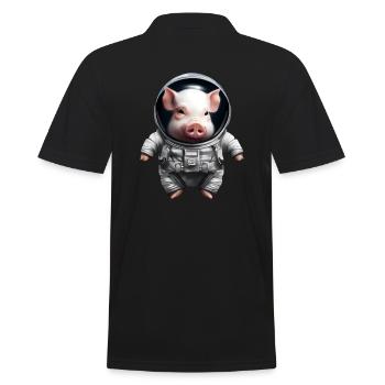 Cochon en tant qu’astronaute - Polo Homme - noir - Dos - Kai (181cm)