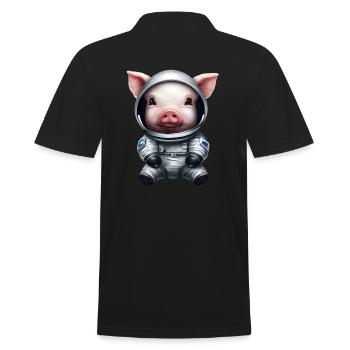 Cochon en tant qu’astronaute - Polo Homme - noir - Dos - Kai (181cm)