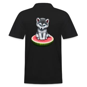 Loup de pastèque - Polo Homme - noir - Dos - Kai (181cm)