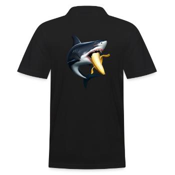 Le requin mange de la banane - Polo Homme - noir - Dos - Kai (181cm)