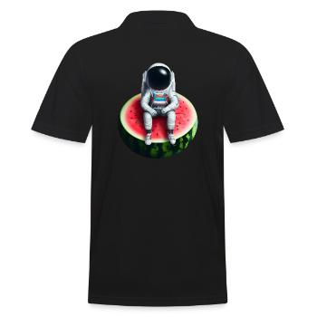 Astronaute sur pastèque - Polo Homme - noir - Dos - Kai (181cm)