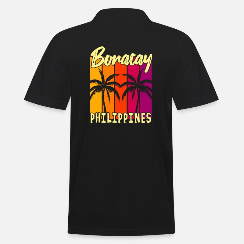 Sunset Boracay Philippines - Men's Polo Shirt - black