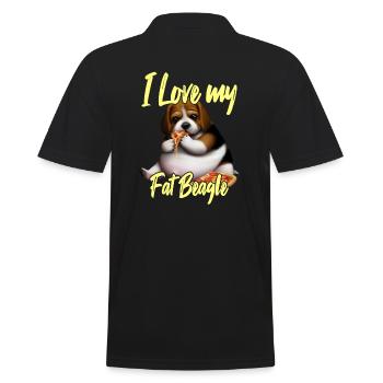 J’aime mon gros beagle - Polo Homme - noir - Dos - Kai (181cm)