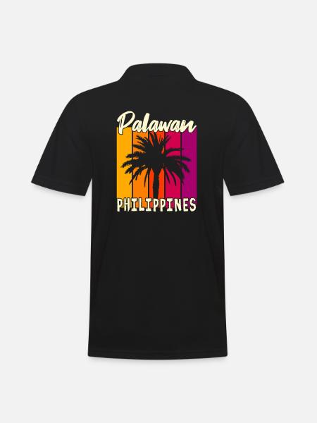 Palawan Philippines Sunset - Men's Polo Shirt - black