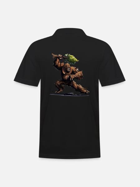 Angry Bigfoot - Men's Polo Shirt - black